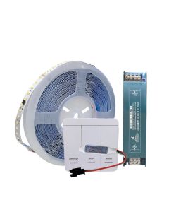 24V WS2811 Horse Race LED Strip 2835 Running Water Flowing Light with Controller Power Lighting Gear Set