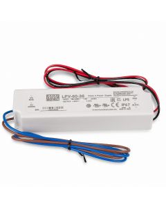 LPV-60-36 Mean Well 60W SMPS 24V Switching IP67 Power Supply